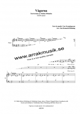 Vgorna i gruppen Kyrkoret / vriga / Vr sommar i allmnhet hos JaKe (Arrak) musik (AK304)