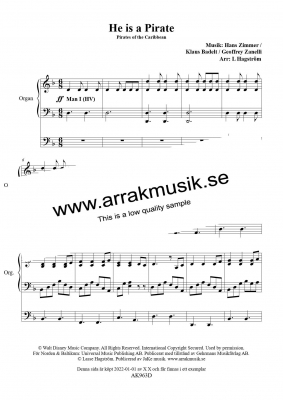 He is a Pirate i gruppen Instrumentalmusik / Orgel hos JaKe (Arrak) musik (AK963D)