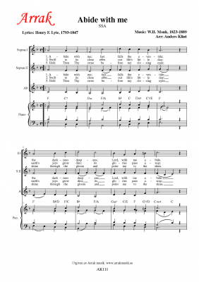 Abide with me - SSA i gruppen Krnoter - tryckta hos JaKe (Arrak) musik (AK111)