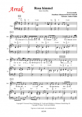 Rosa himmel i gruppen Arrangörer / Anders Klint hos Arrak musik (AK240)
