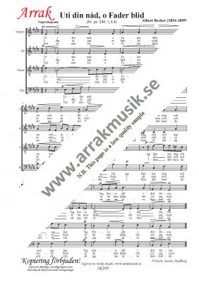 Uti din nd, o Fader blid i gruppen Kyrkoret / Trefaldighetstiden / 3:e Snd. e. Trefaldighet hos JaKe (Arrak) musik (AK245)
