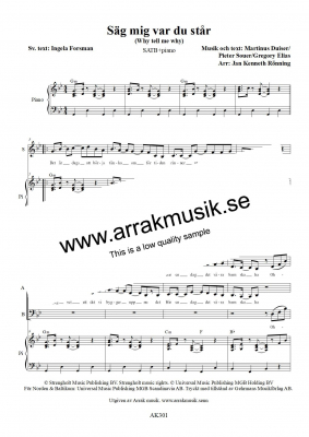 Sg mig var du str i gruppen  hos JaKe (Arrak) musik (AK301)