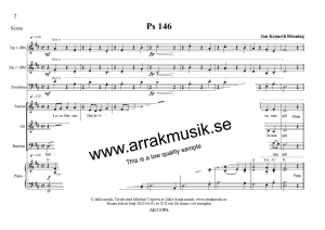 Psaltarpsalm 146 Partitur + Stämmor i gruppen Kyrkoåret / Övriga / Glädje hos JaKe (Arrak) musik (AK310DPA)