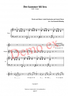 Det kommer bli bra i gruppen Krnoter - tryckta hos JaKe (Arrak) musik (AK337)