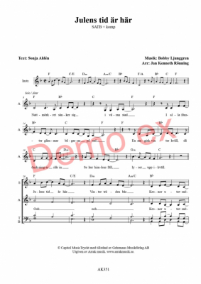 Julens tid är här i gruppen Kyrkoåret / Julkretsen / Jul hos JaKe (Arrak) musik (AK351)