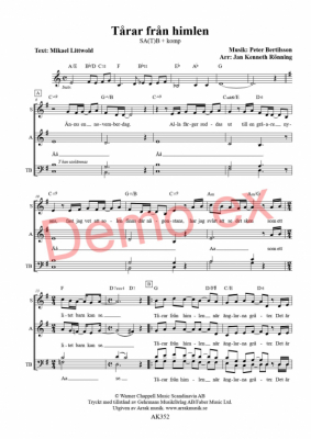 Trar frn himlen i gruppen Krnoter - tryckta hos JaKe (Arrak) musik (AK352)