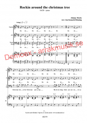 Rockin around the christmas tree i gruppen Körnoter - tryckta hos JaKe (Arrak) musik (AK358)