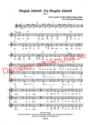 Magisk Juletid / En Magisk Juletid SSAA i gruppen Kyrkoåret / Julkretsen / Jul hos JaKe (Arrak) musik (AK360)