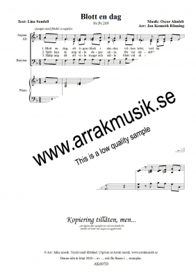 Blott en dag, ett ögonblick i sänder i gruppen Kyrkoåret / Övriga / Tröst hos JaKe (Arrak) musik (AK607D)