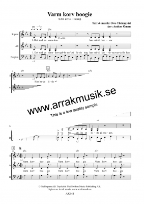 Varm korv boogie i gruppen Krnoter - tryckta hos JaKe (Arrak) musik (AK644)
