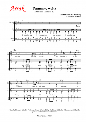 Tennessee waltz i gruppen Krnoter - tryckta hos JaKe (Arrak) musik (AK703)
