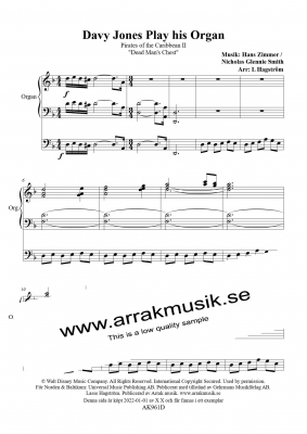 Davy Jones Play his Organ i gruppen Instrumentalmusik / Orgel hos JaKe (Arrak) musik (AK961D)