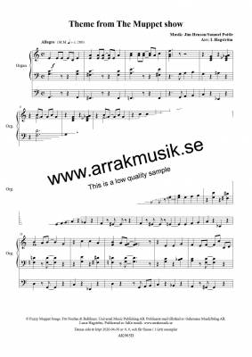 Theme from the muppet show i gruppen  hos JaKe (Arrak) musik (AK965D)