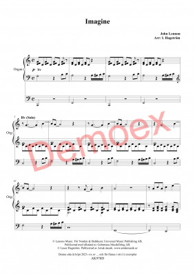 Imagine i gruppen Instrumentalmusik / Orgel hos JaKe (Arrak) musik (AK970D)