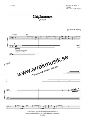 Eldflammor i gruppen Instrumentalmusik / Orgel hos JaKe (Arrak) musik (JK002D)