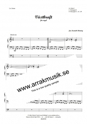 Växtkraft i gruppen Instrumentalmusik / Orgel hos JaKe (Arrak) musik (JK003D)