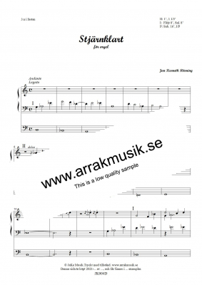 Stjärnklart i gruppen Instrumentalmusik / Orgel hos JaKe (Arrak) musik (JK004D)