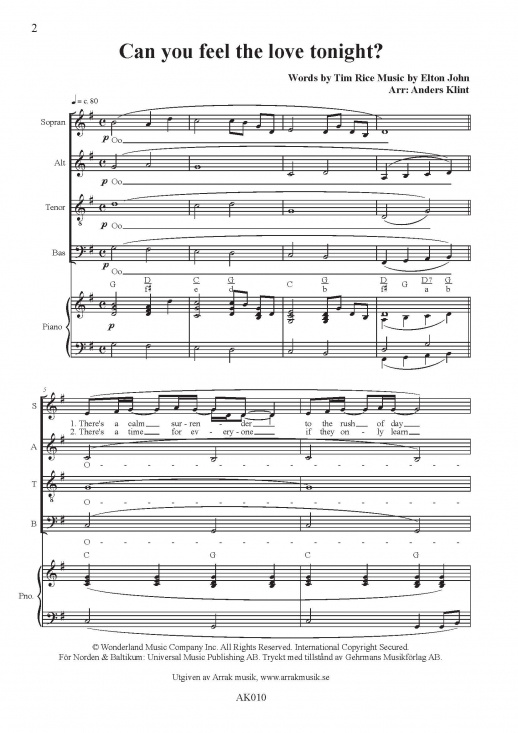 Can you feel the love tonight