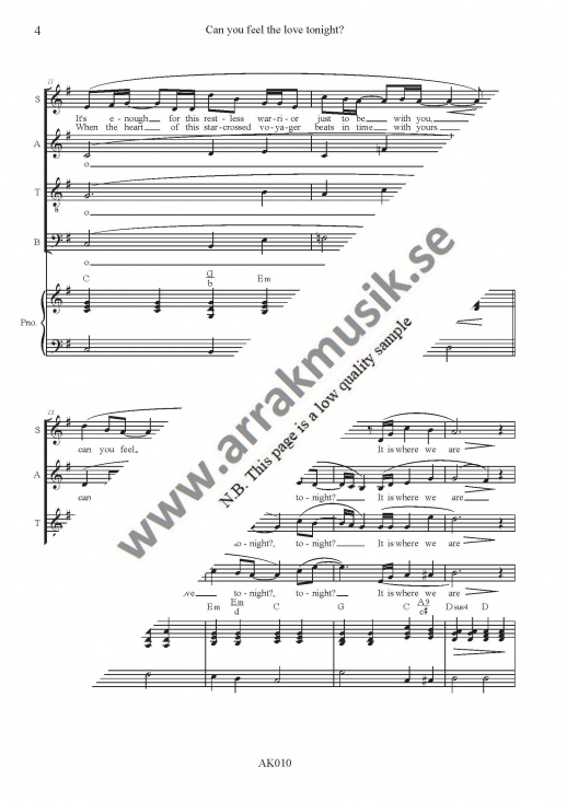 Can you feel the love tonight