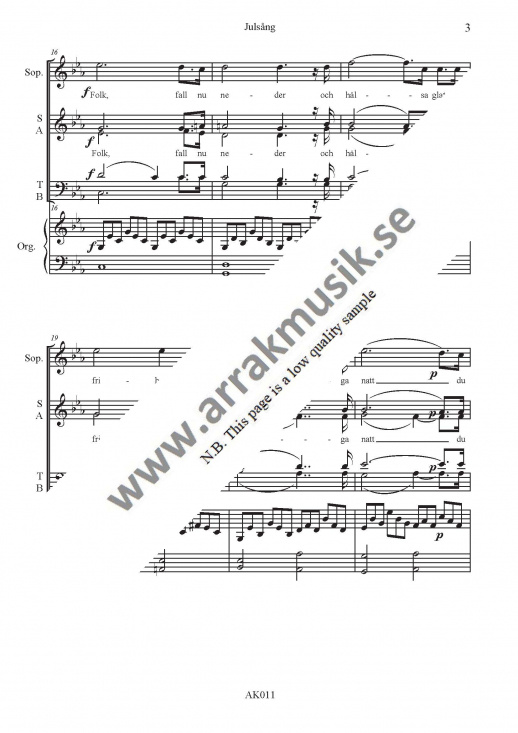 Adams juls�ng (Ess-dur)