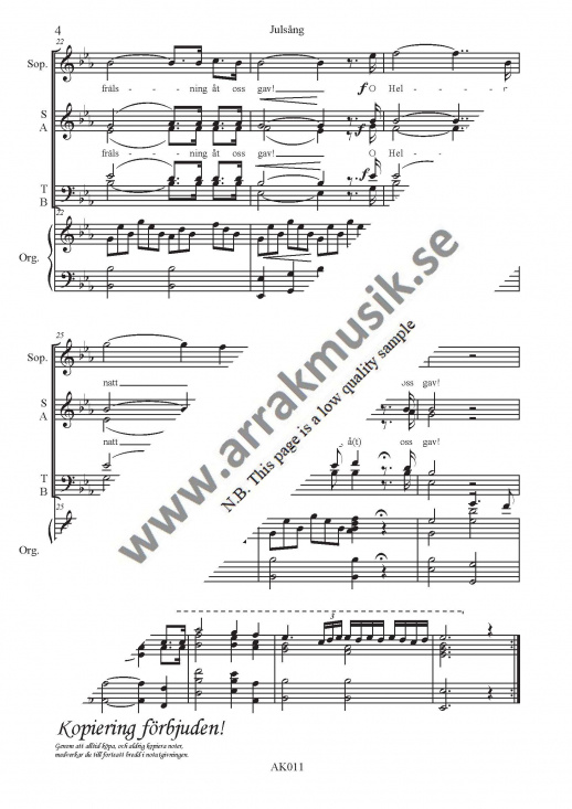 Adams juls�ng (Ess-dur)