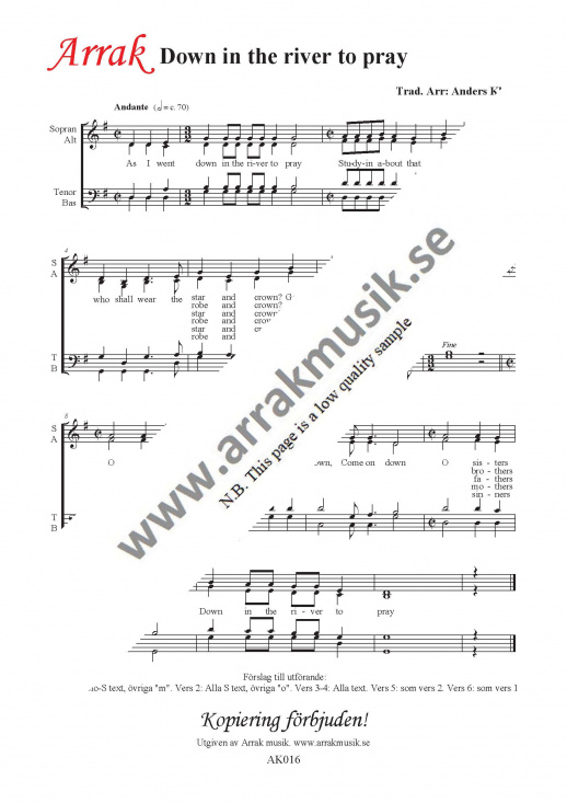 Down in the river to pray