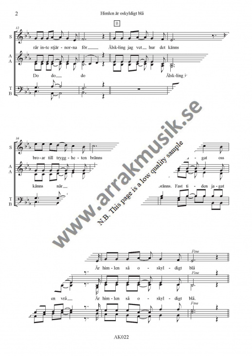 Himlen �r oskyldigt bl�