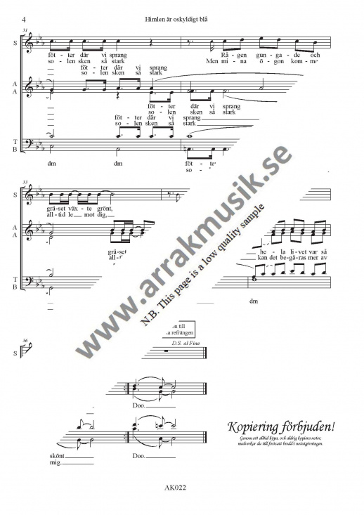 Himlen �r oskyldigt bl�