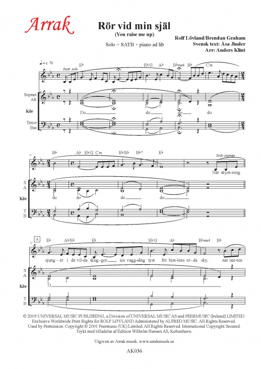 R�r vid min sj�l (You raise me up)