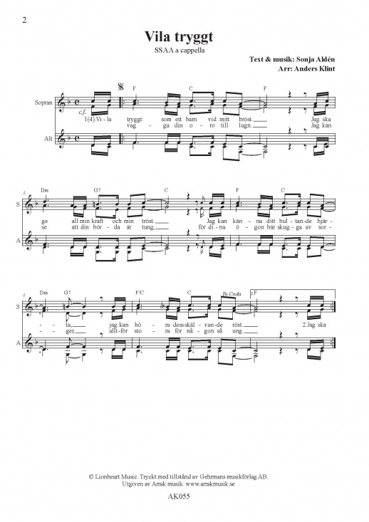 Fyra s�nger av Sonja Ald�n