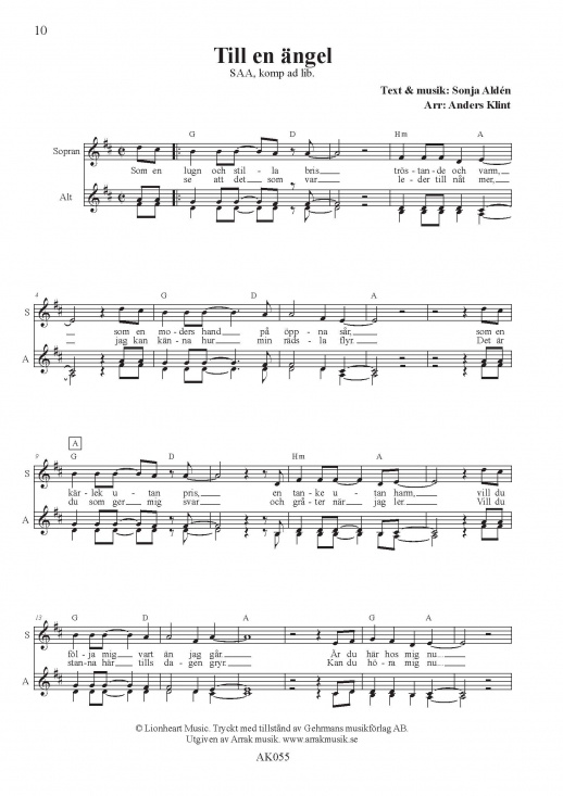 Fyra s�nger av Sonja Ald�n