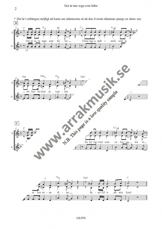 Det �r inte regn som faller (SSA)