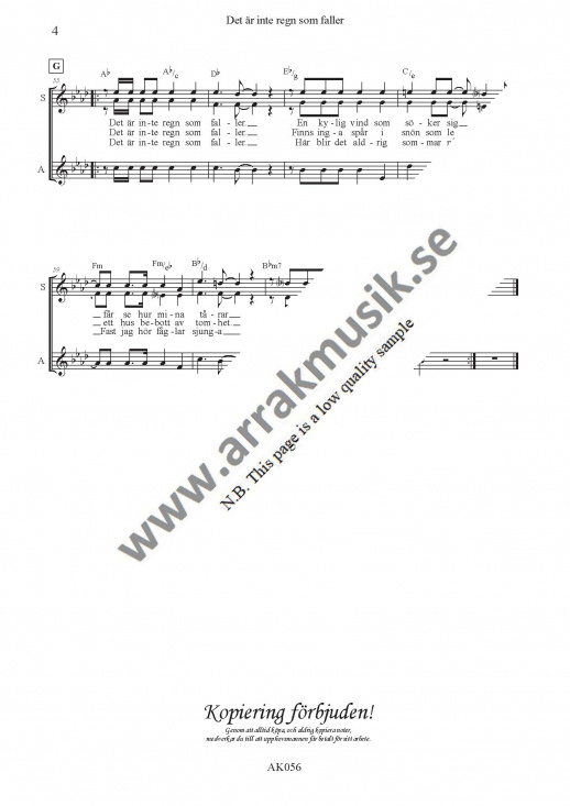 Det �r inte regn som faller (SSA)