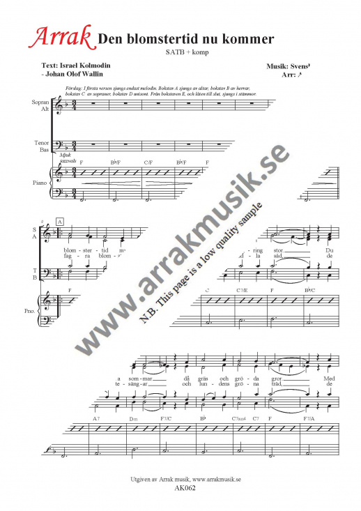 Den blomstertid nu kommer