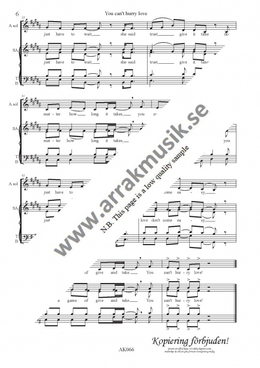 You can't hurry love