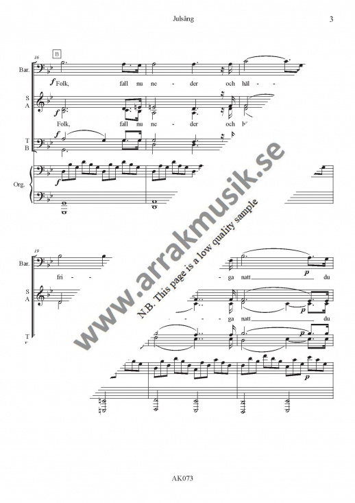 Adams juls�ng (Bb-dur)