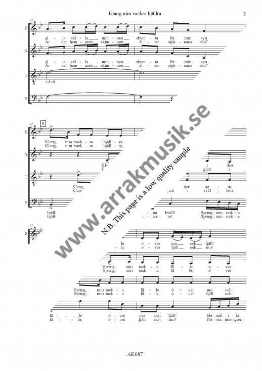 Klang min vackra bj�llra