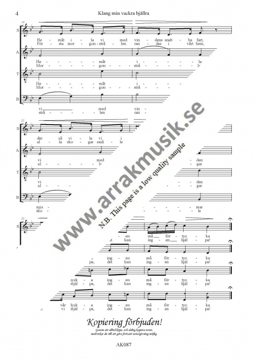 Klang min vackra bj�llra