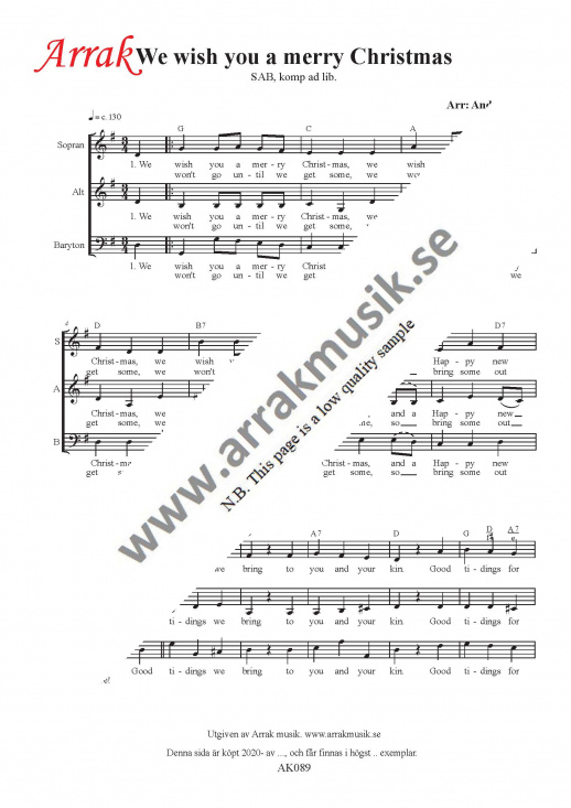 We wish you a merry Christmas