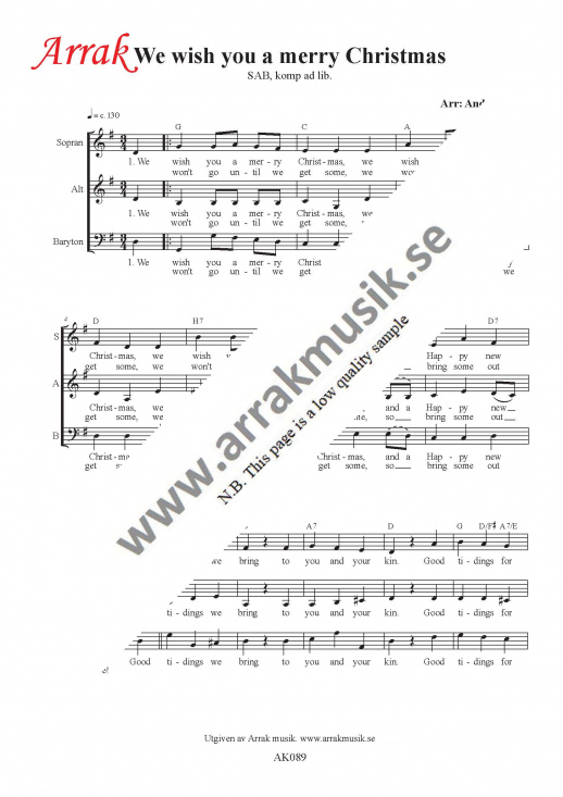 We wish you a merry Christmas