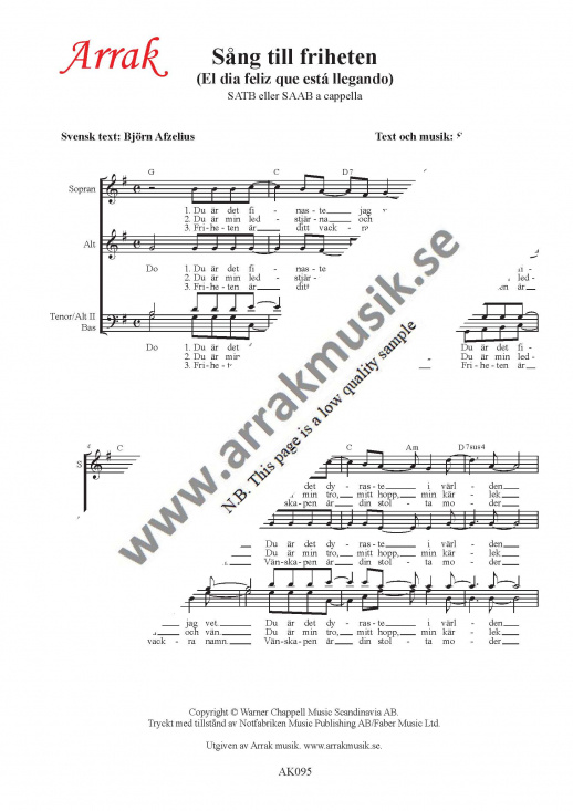 S�ng till friheten