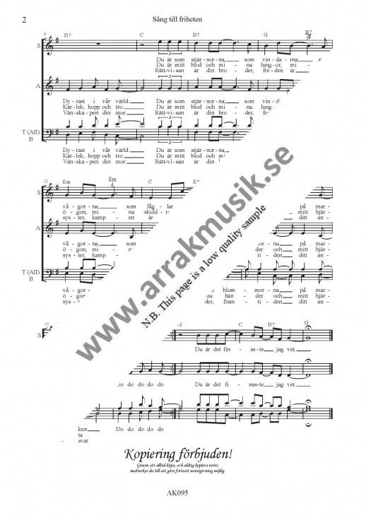 S�ng till friheten