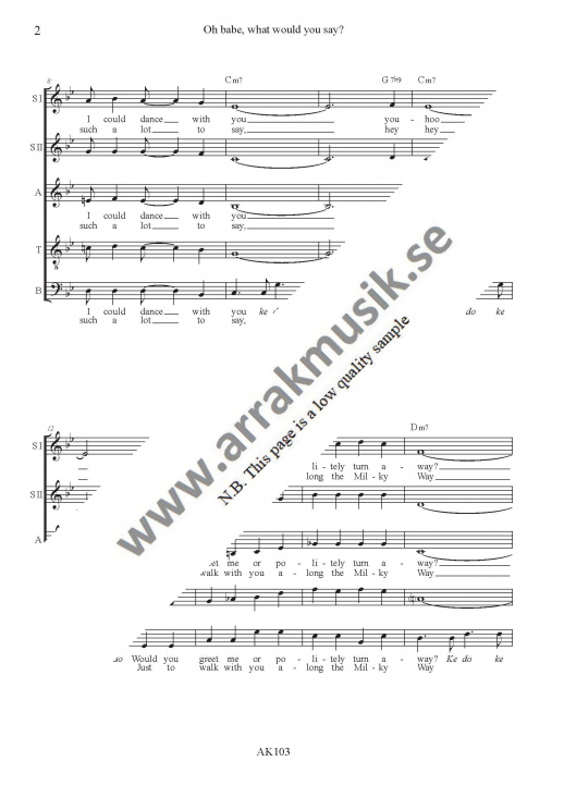 Oh babe, what would you say