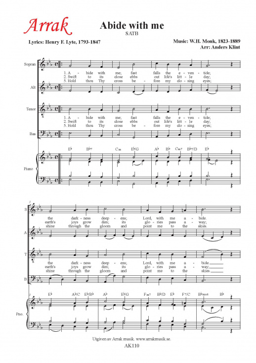Abide with me - SATB