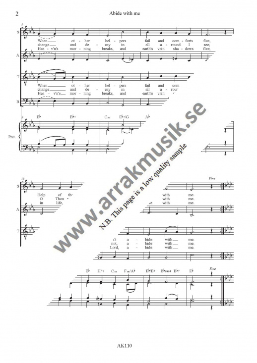 Abide with me - SATB