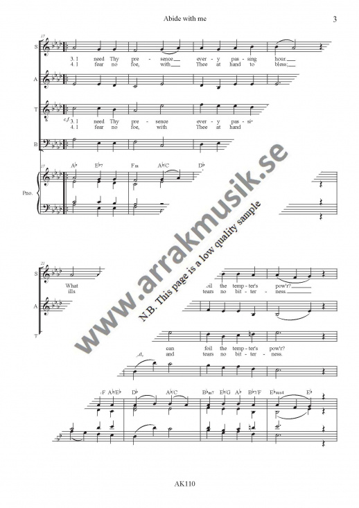 Abide with me - SATB