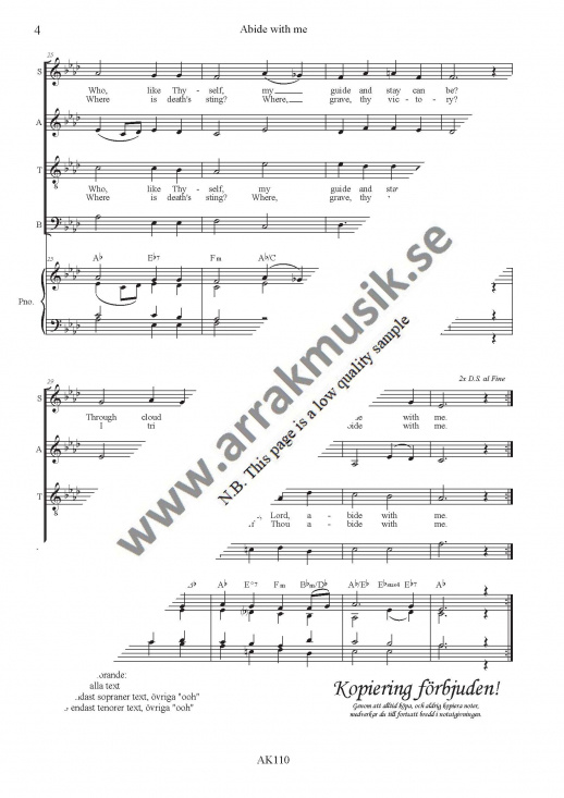 Abide with me - SATB