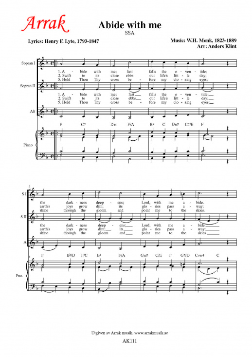 Abide with me - SSA