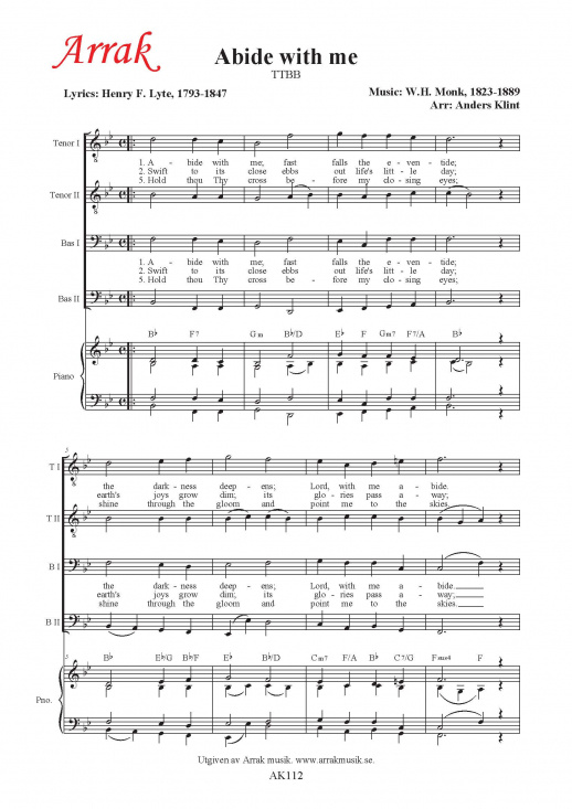 Abide with me - TTBB