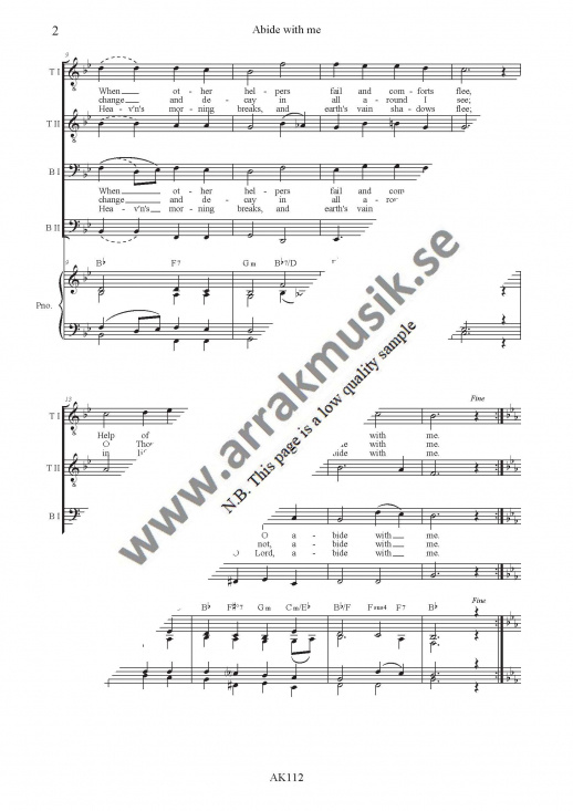 Abide with me - TTBB